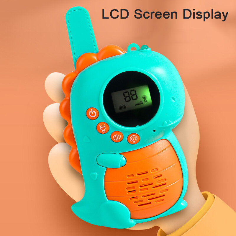 Coppia genitore-figlio Walkie Talkie interattivo comunicazione Wireless portatile dinosauro cartone animato giocattolo per bambini regalo
