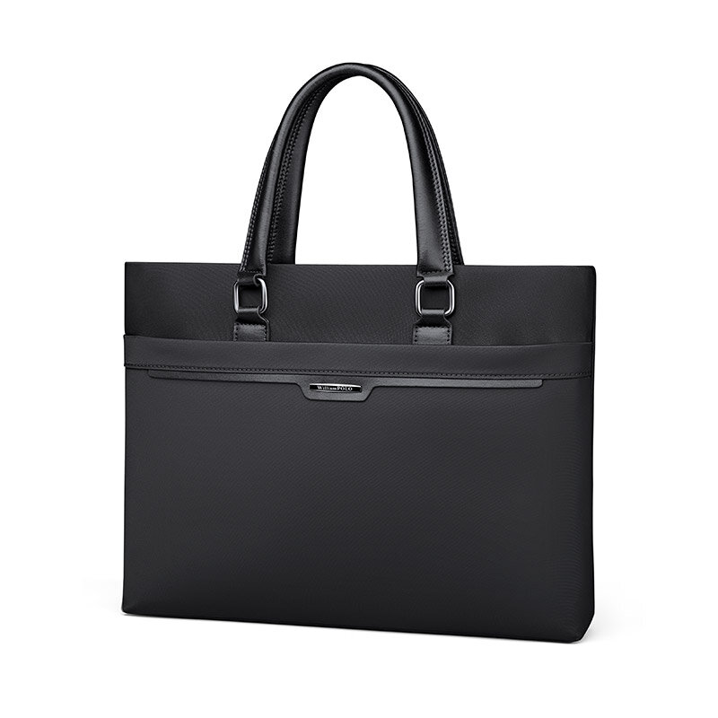 Williampolo-bolsa de couro para homens, bolsa de grande capacidade, couro, simples, para laptop