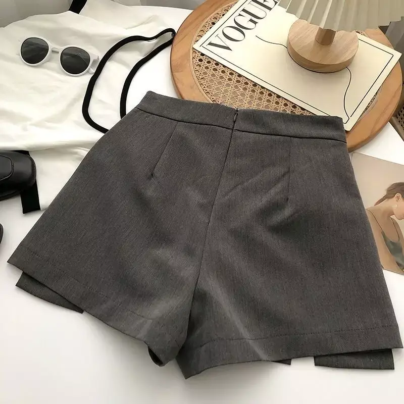 Pantalon décontracté A-Line pour l'été, design coréen, doux et pur, sexy et polyvalent, amincissant, pantalon à jupe courte taille haute