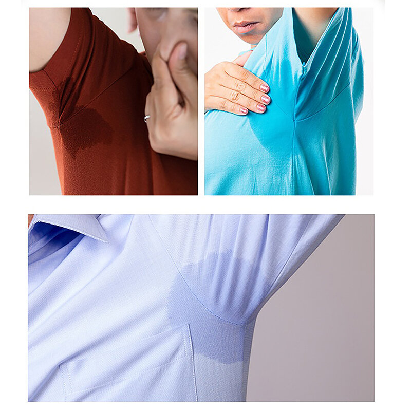 Almofadas para axilas para homens e mulheres, roupas transpiração, cuidado das axilas, absorvente de suor, desodorante, 6m