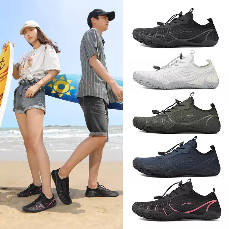 Men‘s Quick Dry Aqua Water Shoes Womens Water Sports Shoes Slip-on Soft Beach Shoes Swim Beach Pool Aqua Sports Barefoot