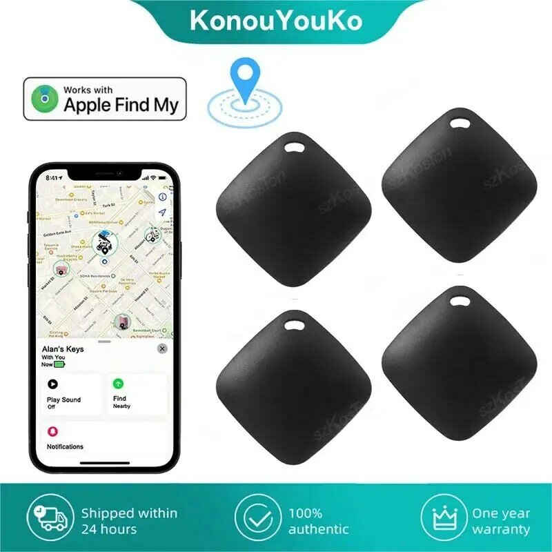 Smart iTag nous-mêmes avec Find My Andrea, Smart Air-Tag Key Wallet, Bike Finder, Anti-Lost Tracker, Compatible Bluetooth pour système IOS