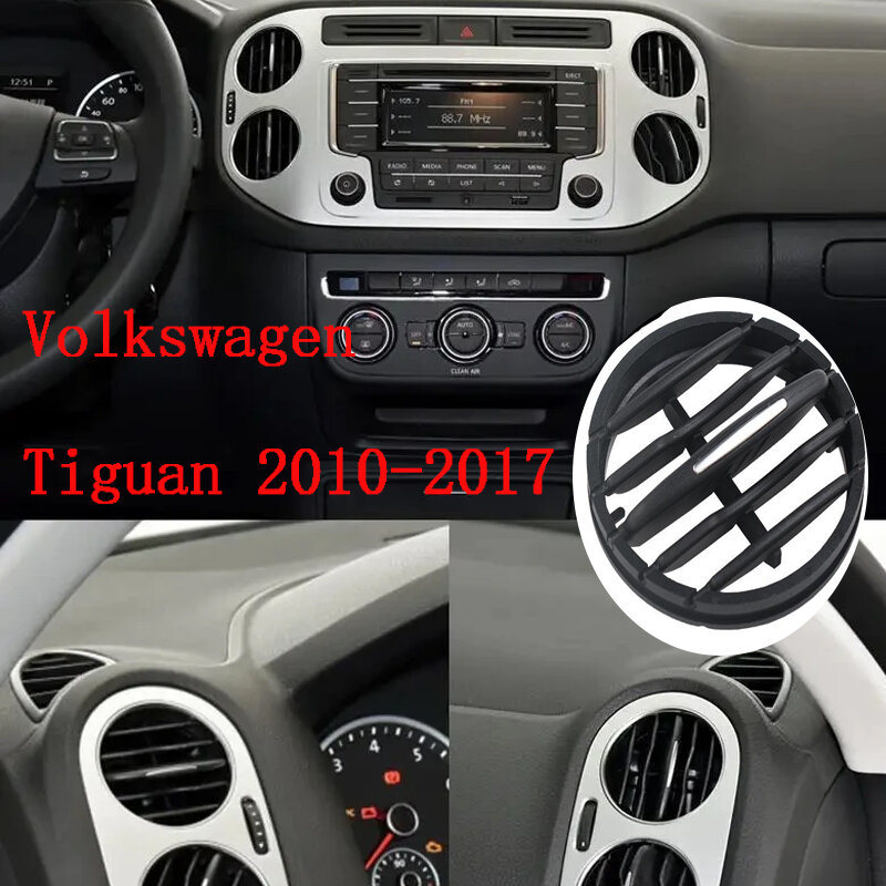 Couvercle de clip d'aération pour Volkswagen Tiguan, 2010-2017, intérieur de voiture, climatisation, grille d'aération, panneau climatique VW, pliable