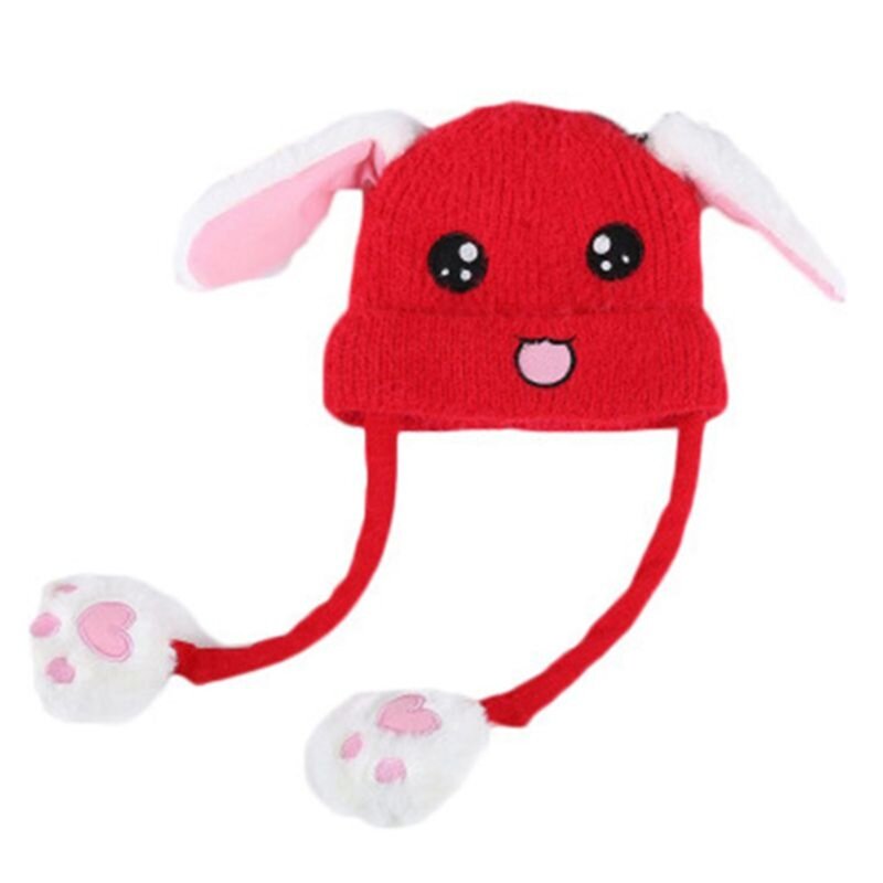 Warm Children Cartoon Hat Soft Stretch Knitted Hat Earflaps Cap for DAILY Wear New Dropship