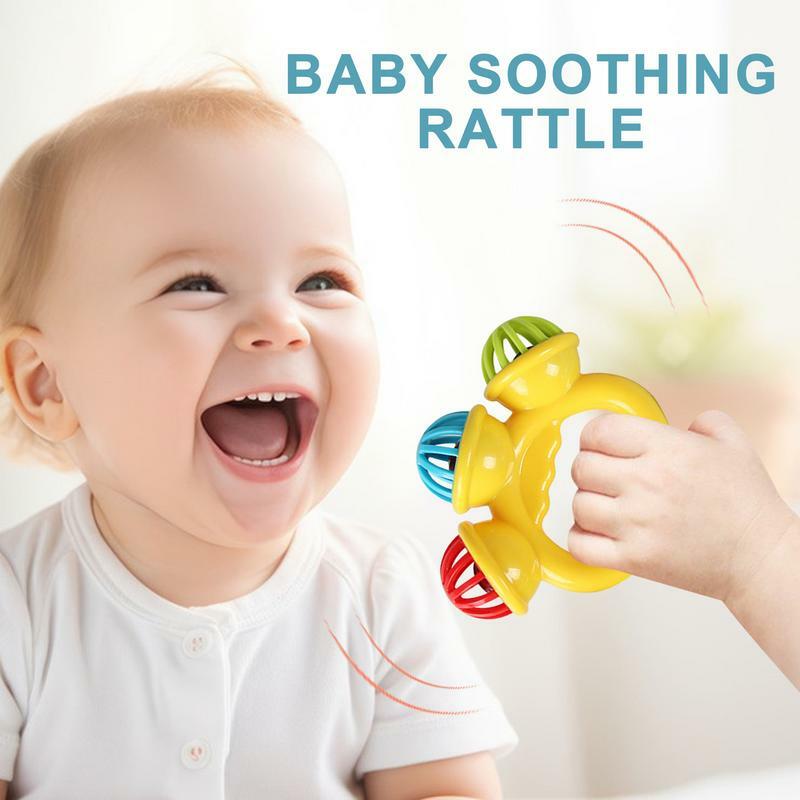 Погремушки и Прорезыватели для новорожденных, развивающие игрушки Монтессори, многофункциональные ручные колокольчики для малышей