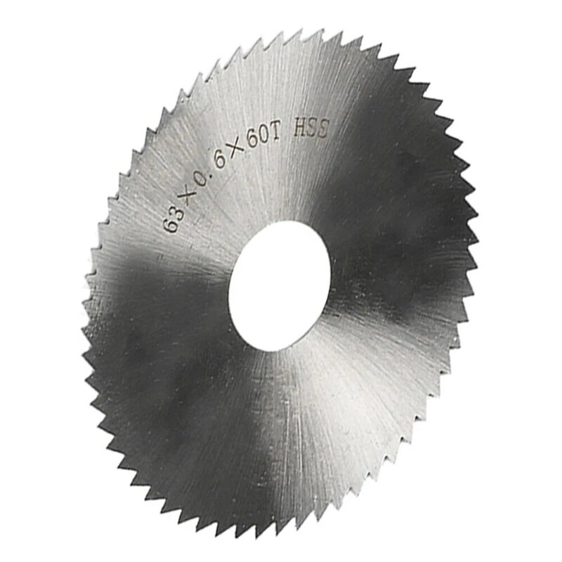 Werkzeuge schneiden Schleif winkel Schnitzen kreisförmige Schneid holz ausrüstung 63mm. 0,6mm dickes Zubehör Aluminium Bimetall 1St