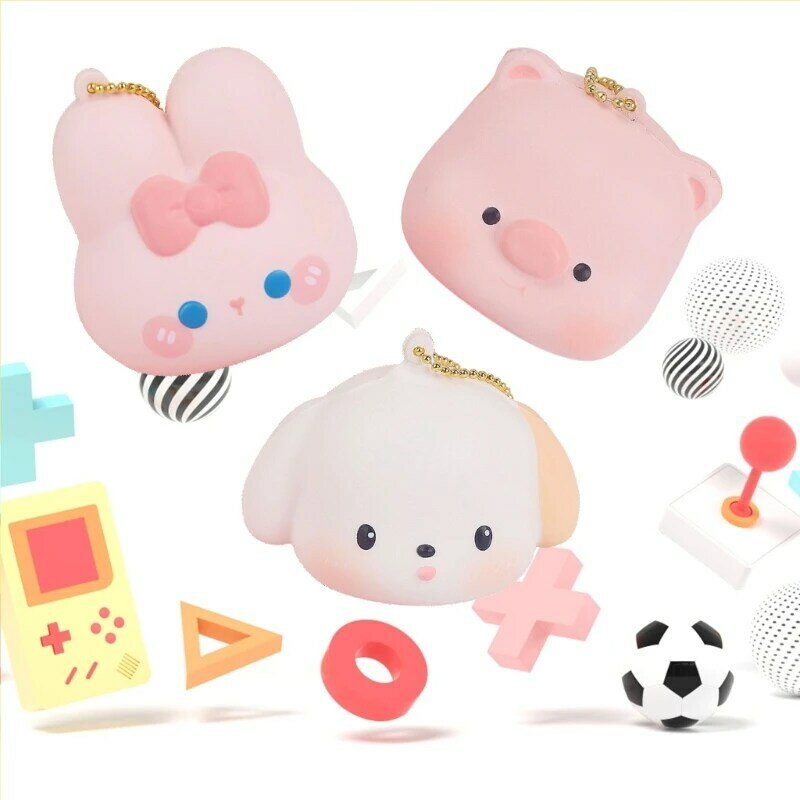 Mochi Piggy Hand Squeeze Toy Anti-Pressure Hand Squeeze Keyring Charm