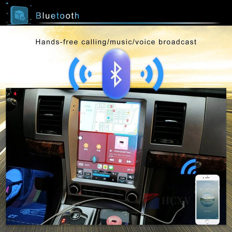 Tesla Estilo Vertical Screen Car Radio, Android 13.0, 9.7 ", Carplay, Multimídia, Navegação GPS, Unidade de Cabeça, Jaguar XF, 2004-2015