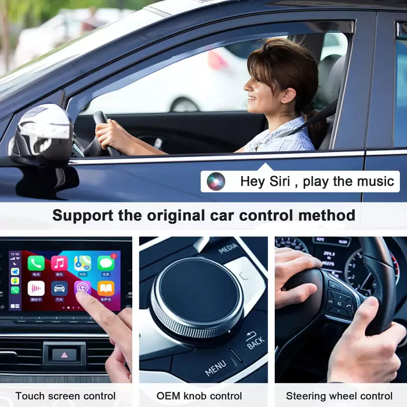BT Connect-Mini Carplay para coche, adaptador inalámbrico con cable OEM, inteligente, RGB, AI Box, para VW, Volkswagen, e-golf