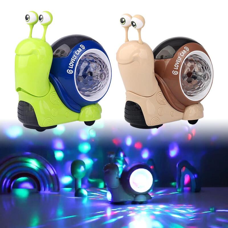 Kids Electric Snail Toy Car Music Automatically Avoiding Snail Light Childrens Shell Sound Luminous Gift With Cute Toy Toys N6P9