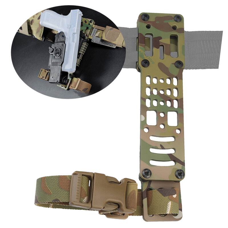 Adattatore per fondina per pistola modulare in metallo compatibile QLS Platform Tactical Holster Drop Leg Band Hunting Airsoft Quick Pull Draw