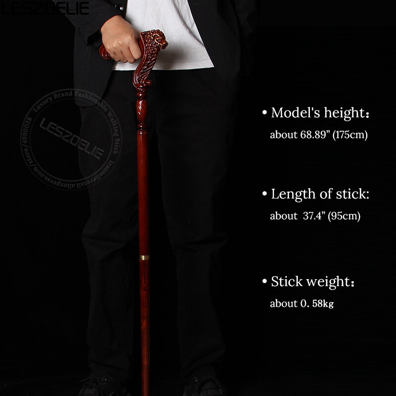 사자 머리 럭셔리 나무 지팡이, 남성 레트로 분리형 독일 너도밤나무 워킹 스틱, 여성 유행 우아한 워킹 지팡이, 95cm