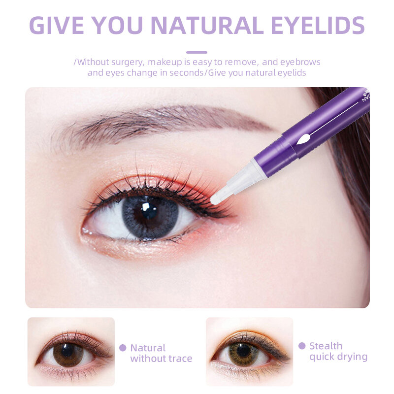 Invisible Double Eyelid Shaping Pen Cream Big Eye Not Glue Transparent Super Stretch Fold Lift Eyes Styling Cream Makeup Tools