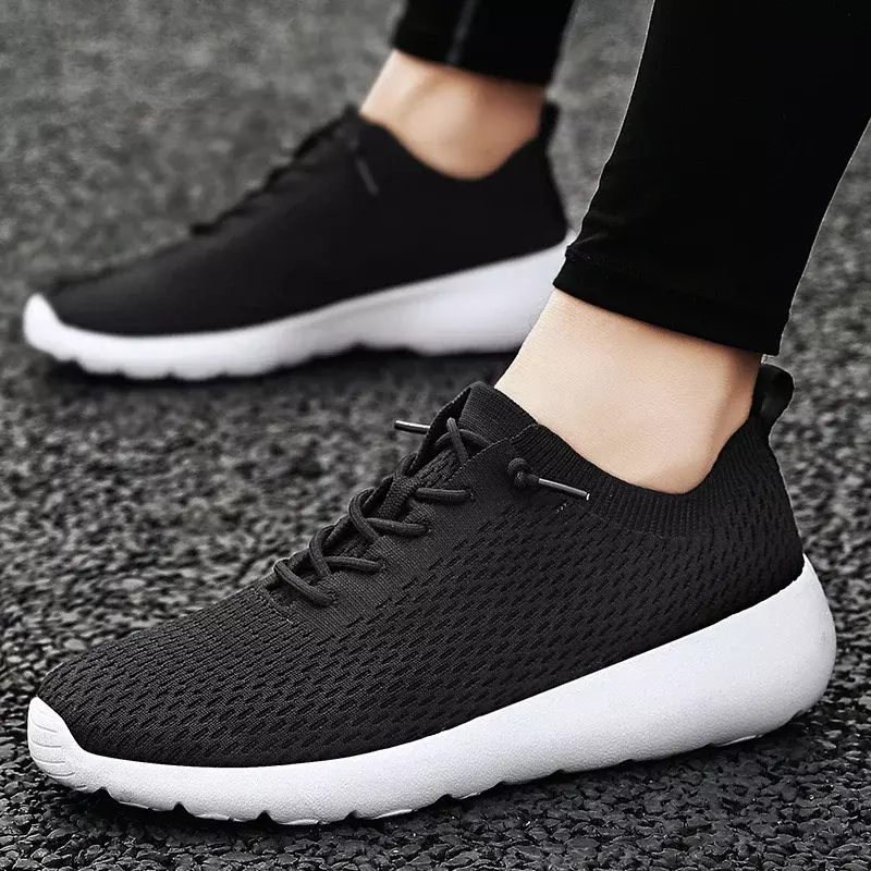 2023 High Quality Shoes Men Lace Up Men's Vulcanize Shoes Spring and Autumn Solid Net Cloth Breathable Low-heeled Casual Shoes