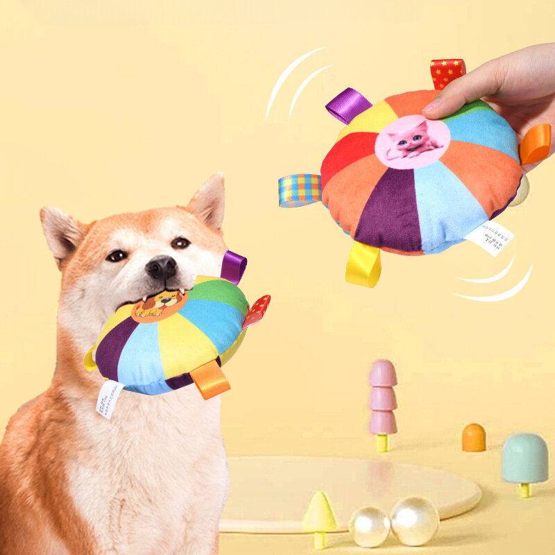 Летающие диски для домашних питомцев, Мягкие Плюшевые Интерактивные аксессуары для собак