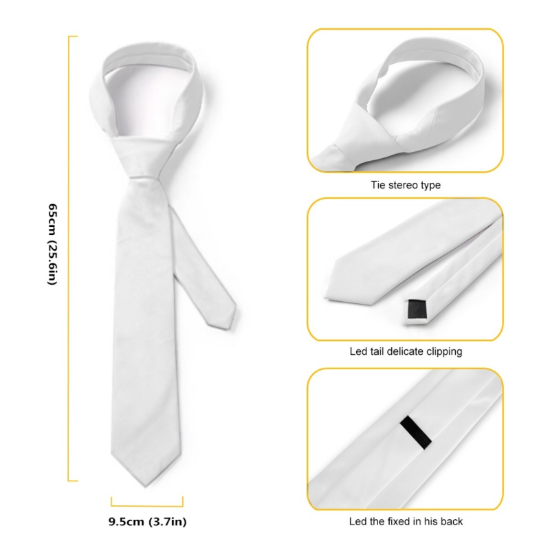 New Style Fashion Men's Tie 6.5cm Necktie For Men Fit Workplace Slim 3D Print Custom Logo All Print Design DIY Free Design