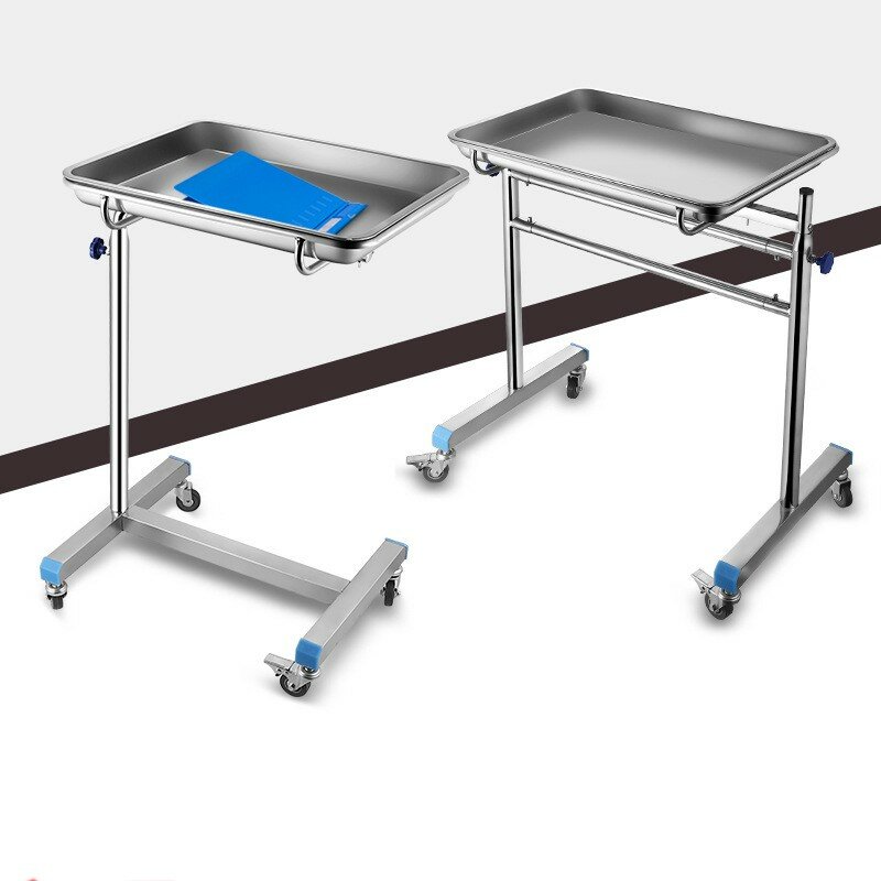 304 Stainless Steel Adjustable Height Surgical Mayo Table Hospital TrolleyCD
