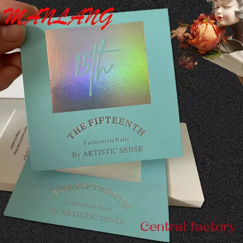 Индивидуальная печать визитных карточек, двусторонняя бумага с покрытием для карточек, высококачественное деловое покрытие, цветное водонепроницаемое ПВХ покрытие CMY