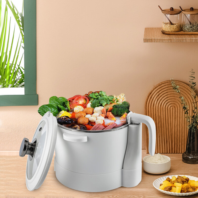Multifunctional Electric Hot Pot with Steamer for Steam, Egg, Soup and Stew
