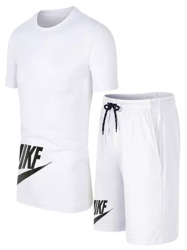 Letni męski komplet spodenki sportowe oddychający spodnie szybkoschnące Fitness zestaw trening koszykówki zestaw t-shirt Nike