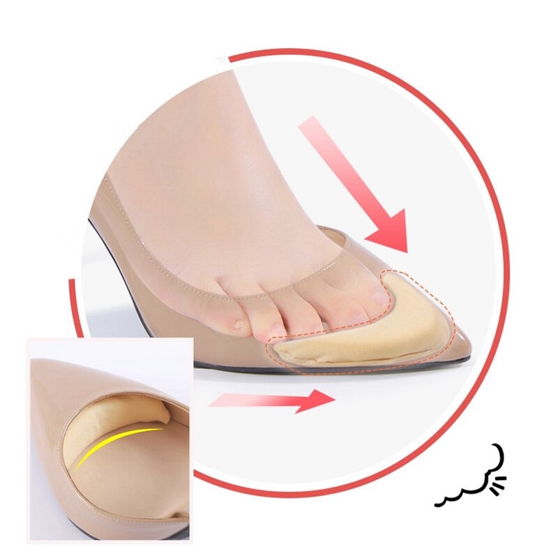 النعال الداخلية المضادة للألم للأحذية ، سدادة أصابع القدم ، الكعب العالي ، وسادة مضادة للألم ، ملحقات الأحذية ، وسادة الإدخال ، إدراج المقدمة ، زوج واحد