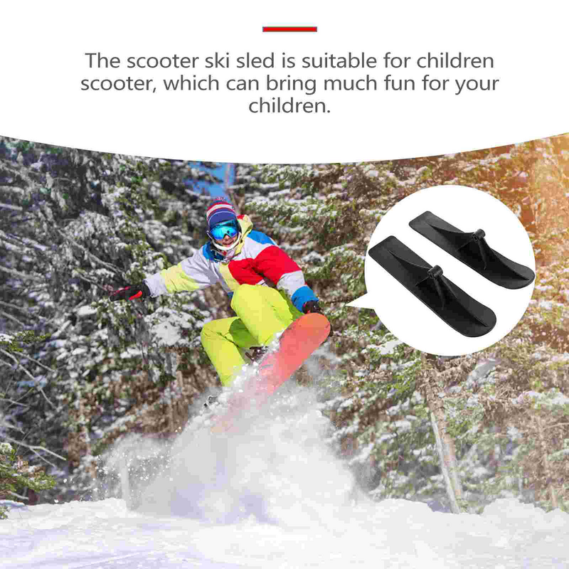 Scooter Ski slitte Snow Sledge Attachment Snowboard Skooteraccessory Dual Balance Parts accessori durevole