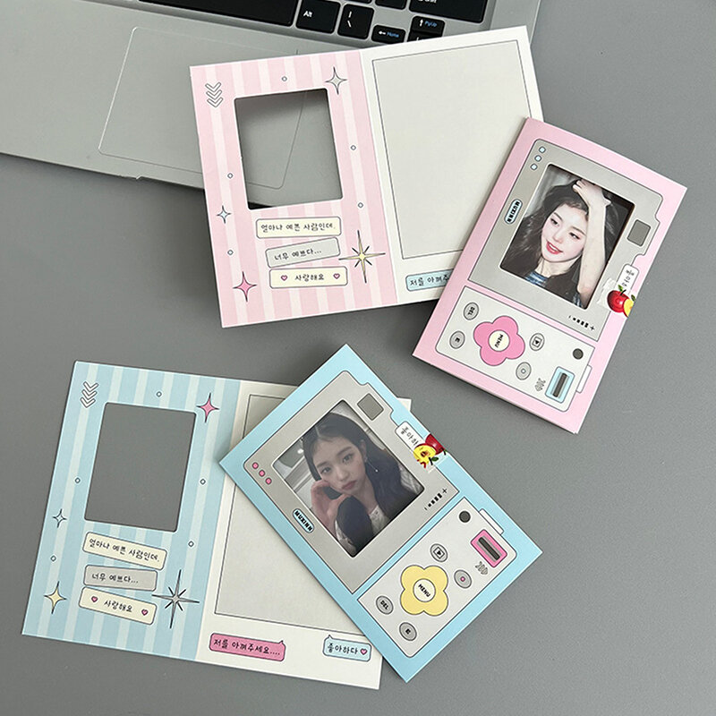 Ins simples Fold Paper Card, Hard Photocards Sleeves, Embalagem protetora, DIY Gift Material, 10pcs
