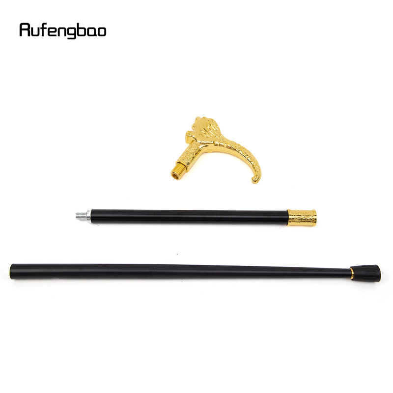 Golden Luxury Lion Handle Fashion Walking Stick for Party Decorative Walking Cane Elegant Crosier Knob Walking Stick 95cm