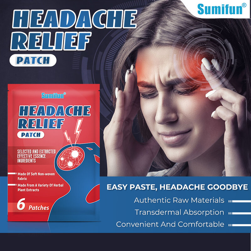 Parche para aliviar el dolor de cabeza, 6-240 piezas, mejora la migraña, ansiedad Mental, insomnio, alivia el estrés, relajación de los nervios, mareos
