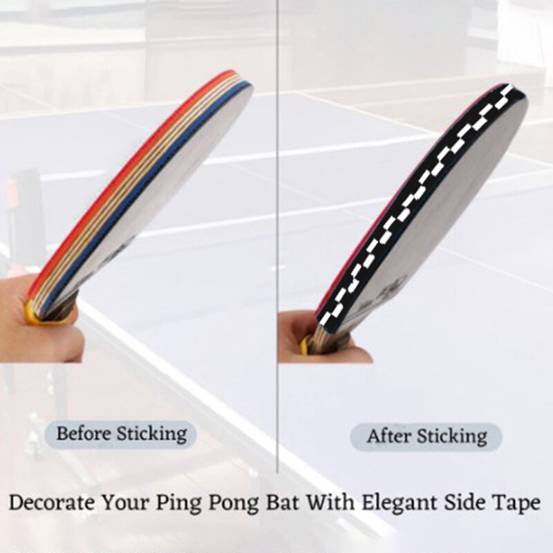 Cinta de protección para raqueta de tenis de mesa, Protector anticolisión, accesorios para raqueta de Ping Pong, cintas protectoras laterales de murciélago, 2 piezas