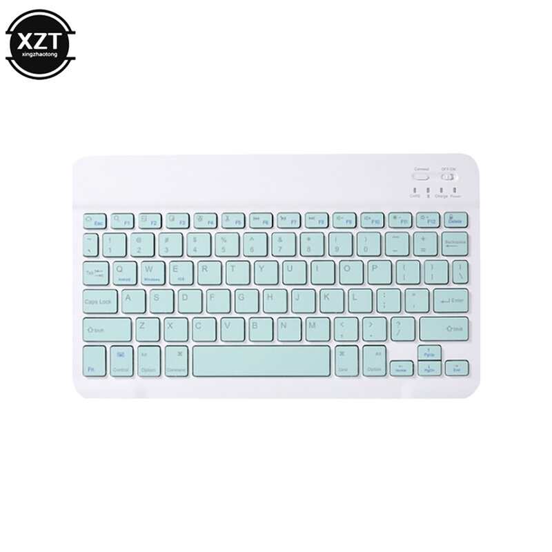 Mini teclado sem fio e mouse, Teclado Bluetooth, Russo Keycaps, Recarregável para iPad, Telefone, Tablet, Laptop