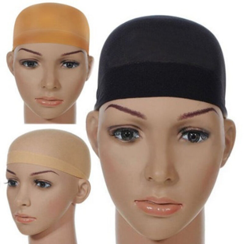 Topi Wig mewah jaring rambut untuk tenunan 2 Potongan/pak rambut Wig jaring peregangan Mesh topi Wig untuk membuat Wig ukuran bebas