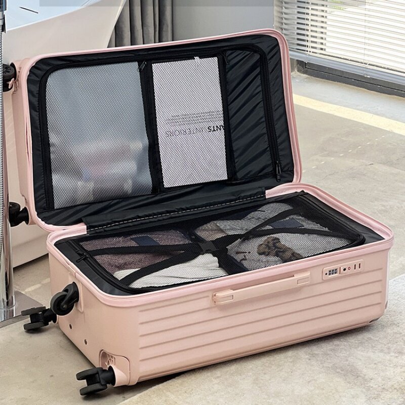 Neues Gepäck Damen 26-Zoll-Trolley-Koffer mit großer Kapazität 30-Zoll-Koffer Studenten koffer mit Zahlens chloss