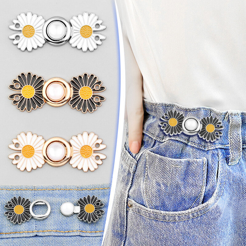 Tighten Waist Button for Women Skirt Pants Jeans Adjustable Waist Clip Metal Pins Clothing Accessories