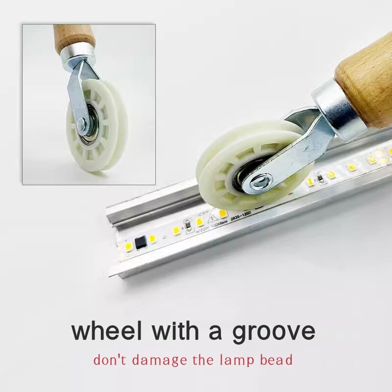 Karet roda menangani rol 6-8mm Strip LED lampu menginstal alat profil aluminium pita silikon memperbaiki Bar keras lampu Mount aksesoris