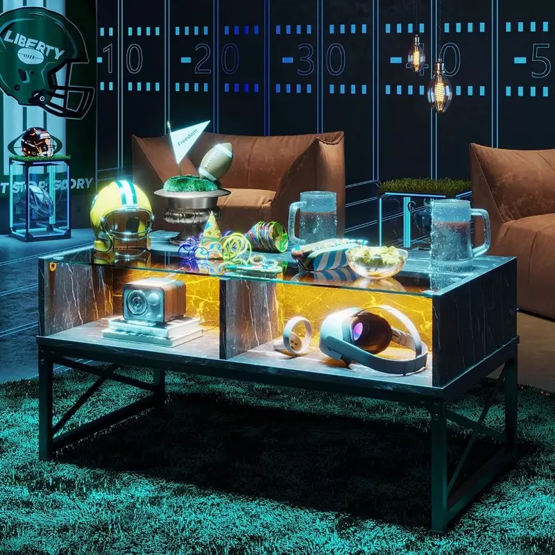 42-дюймовый большой столик для гостиной, настенный кофейный столик для гостиной со скрытым хранилищем, умные игровые чайные столы для дома и офиса