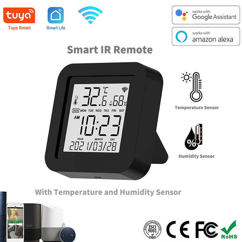 Indoor Universal IR Controller USB Wired with Temperature and Humidity Sensor LCD Screen Display Smart Wireless Digital Sensor