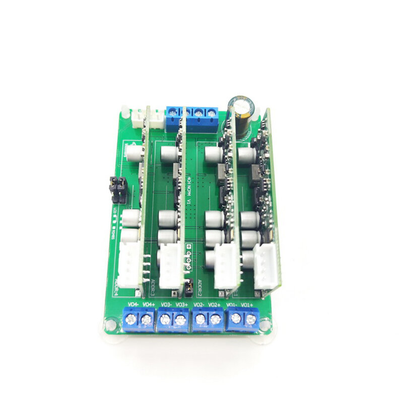 Módulo de fuente de alimentación reductor CNC ajustable de CC multicanal de 4 canales, flujo de voltaje constante, pantalla a color Modbus
