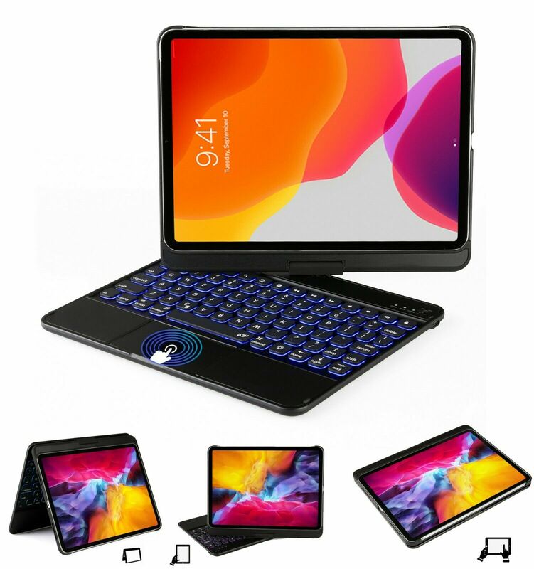 Voor Ipad Air 4th Gen 10.9 ''Case 2021 Ipad Pro 11 1st 2nd 3rd Gen Case Draadloze Toetsenbord Touchpad Backlight Keyboard360 draaien