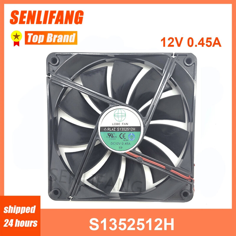 135MM 135x135x25MM New Chassis Power Cooling Fan S1352512H DC12V 0.45A  2 Lines For GLOBE FAN RL4Z
