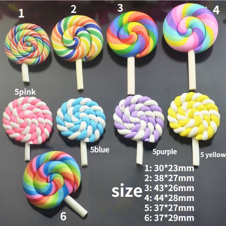 เรซินอ่อน Lollipop DIY วัสดุอุปกรณ์เสริมผลการค้นหาเครื่องประดับงานฝีมือสำหรับดินสอตกแต่งต่างหูจี้
