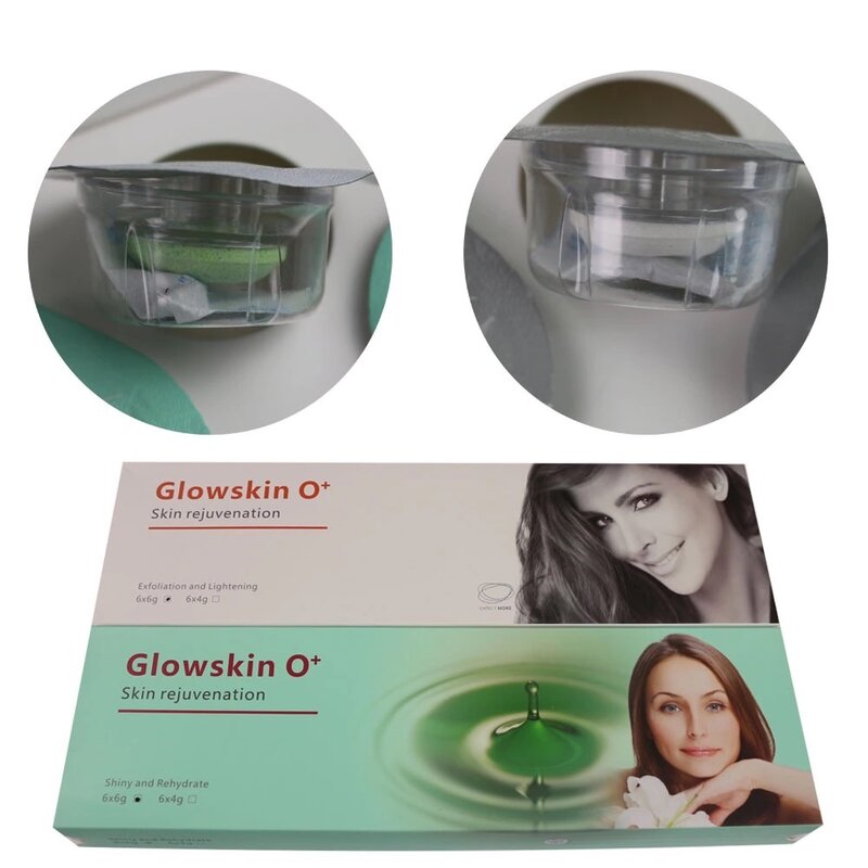 Glowskin Oxigênio Facial Pods para Clareamento Da Pele, CO2 Bolha, Oxigenação, Apertamento, Popular