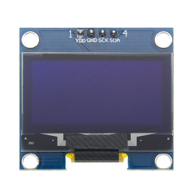 وحدة عرض OLED لرقاقة محرك الأقراص باللون الأبيض والأزرق ، LCD ، LED ، IIC ، I2C التواصل ، SH1106 ، 128x64 ، 1.3"