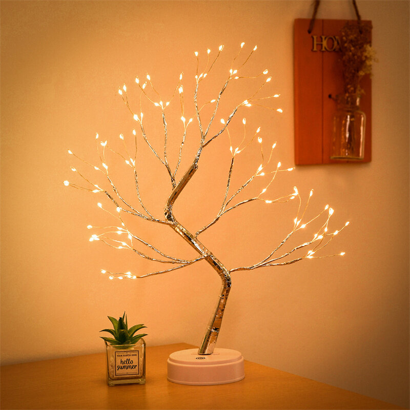 Specia Night Light Tabletop Tree Lamp,Decorative LED Lights USB Or AA Battery Powered For Bedroom Home,Party,Decoration, As Gift
