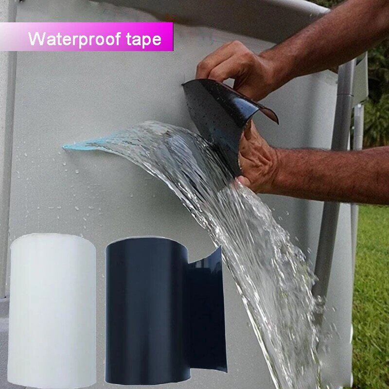 Width10cm super forte fibra à prova dwaterproof água fita parar vazamentos selo reparação fita desempenho auto fiberfix fita adesiva fita adesiva