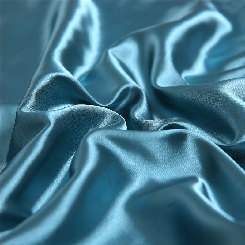 Silky Satin Silk Pillow Cover, Confortável Cabelo Beleza Fronha, Decoração de Casa, Padrão e Rainha, 1Pc