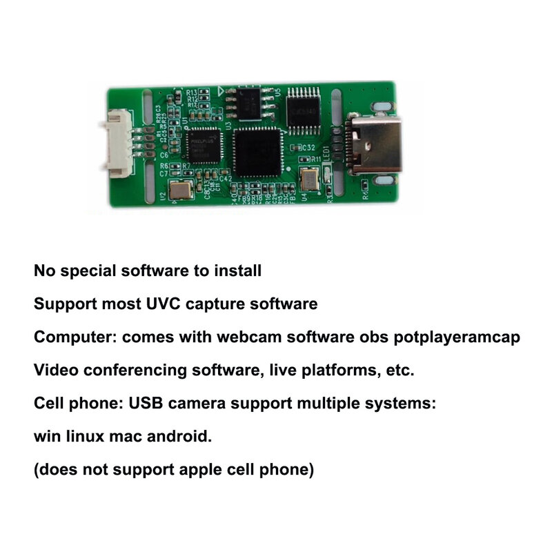 Аналоговый сигнал AHD-USB для захвата цифрового USB-камеры, модуль AHD в Type-c, UVC Бесплатный диск для Android, plug and play бесплатно