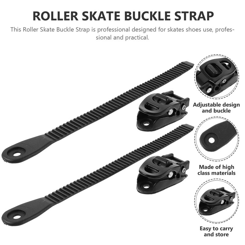 2 Sets Skate Fixing Strap Of Professional Universal With Strap Roller Shoe Lacess Buckle Replacement Part Skates Easy Install