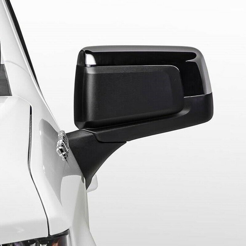 for Chevy Silverado / GMC Sierra 1500 2019-2021 Glossy Black Top Half Side Door Mirror Cover Rear View Mirror Cover