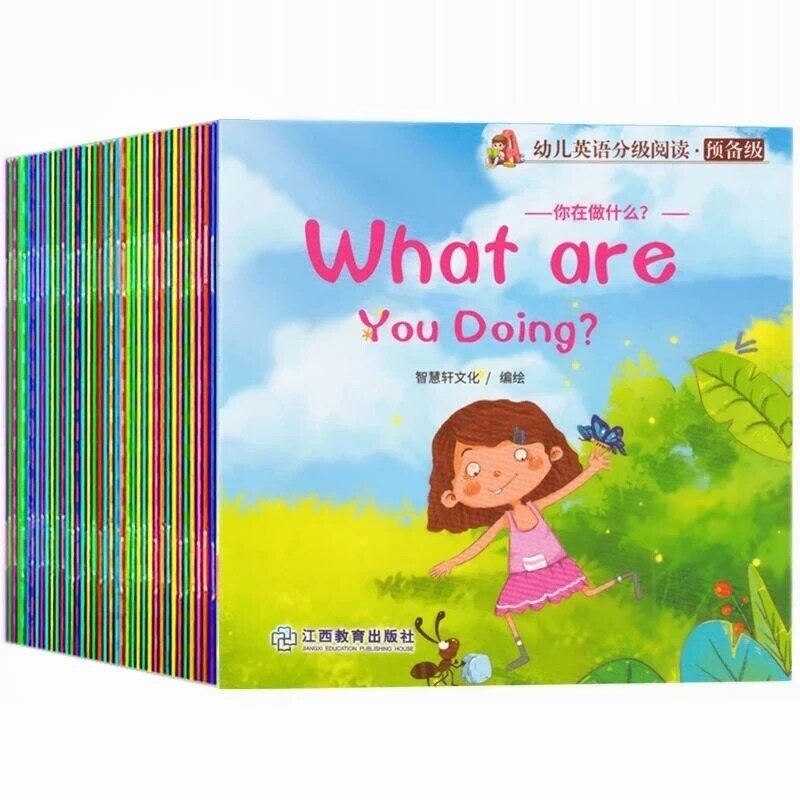 Inglês Early Learning Picture Book para Crianças, Leitura Graded, Storybook Enlightenment, Conto Cognitivo, Bedtime Story, 60 Livros por Conjunto